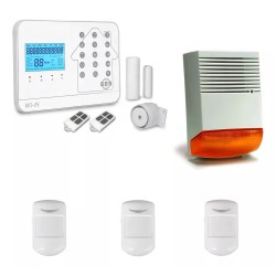 Sistema de Alarma WiFi con 4 Zonas y Sirena Interior/Exterior de Alta Potencia