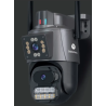 Cámara de Seguridad 3MP con Doble Lente y Luz de Alerta – Color Gris Oscuro