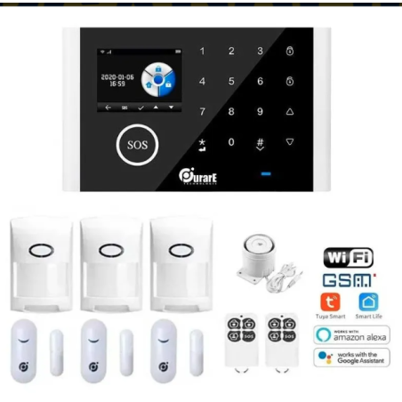 Kit de Alarma Inalámbrica WiFi/GSM con Central Inteligente